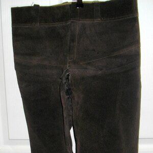Women's chap britches from the 1980s. Dark brown, size 32.